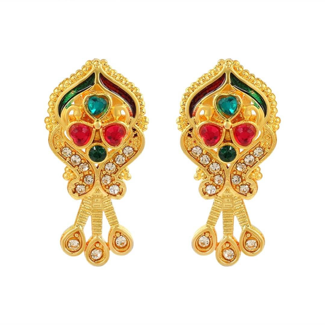     			ADMIER Yellow Stud Earrings ( Pack of 1 )