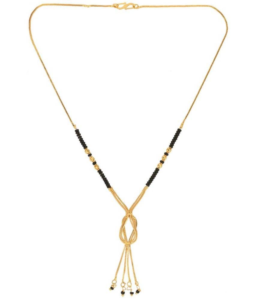 AanyaCentric Golden Mangalsutra ( Pack of 1 )