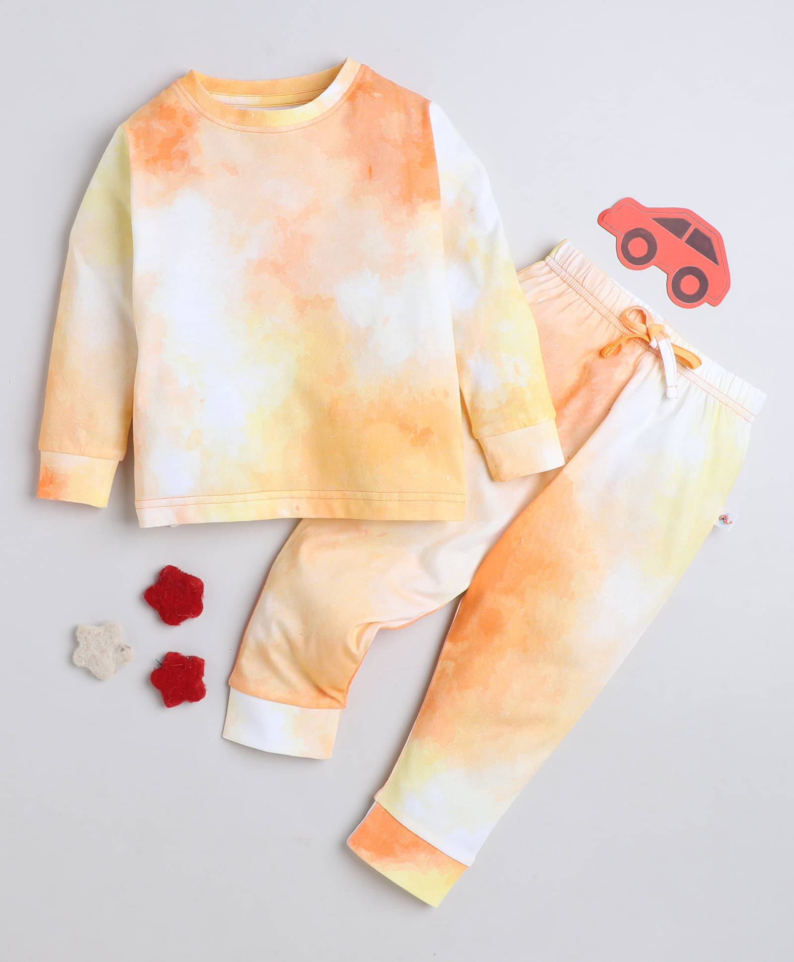 BUMZEE Pack of 2 Baby Boys 100% Cotton Tshirt & Pajama set ( Orange ) BUMZEE Pack of 2 Baby Boys 100% Cotton Tshirt & Pajama set ( Orange )