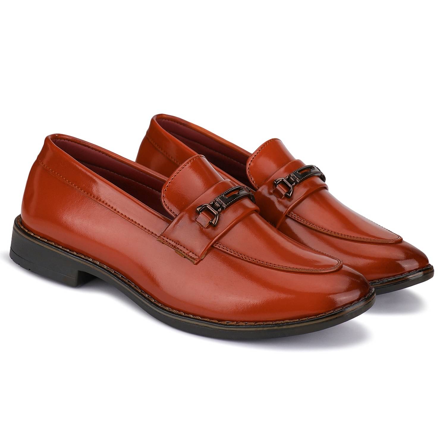     			Bersache Tan Men's Mocassin Formal Shoes