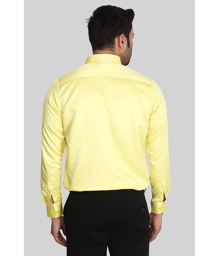 Comey Satin Slim Fit Solids Full Sleeves Men's Casual Shirt - Green ( Pack of 1 )