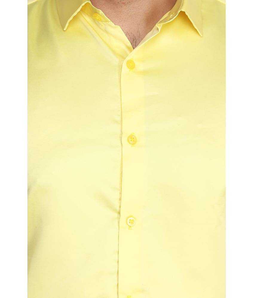 Comey Satin Slim Fit Solids Full Sleeves Men's Casual Shirt - Green ( Pack of 1 )