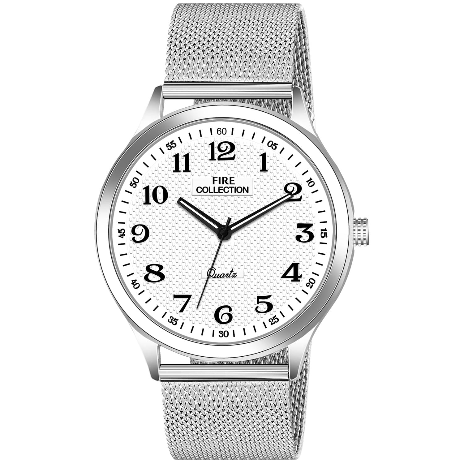     			Fire Collection Silver Stainless Steel Analog Men's Watch