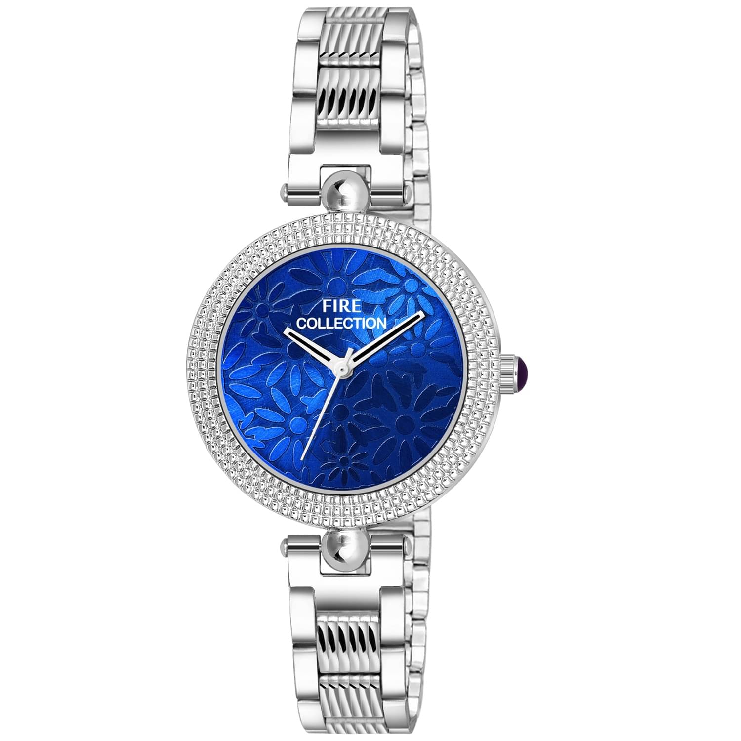 Fire Collection Silver Stainless Steel Analog Womens Watch Fire Collection Silver Stainless Steel Analog Womens Watch