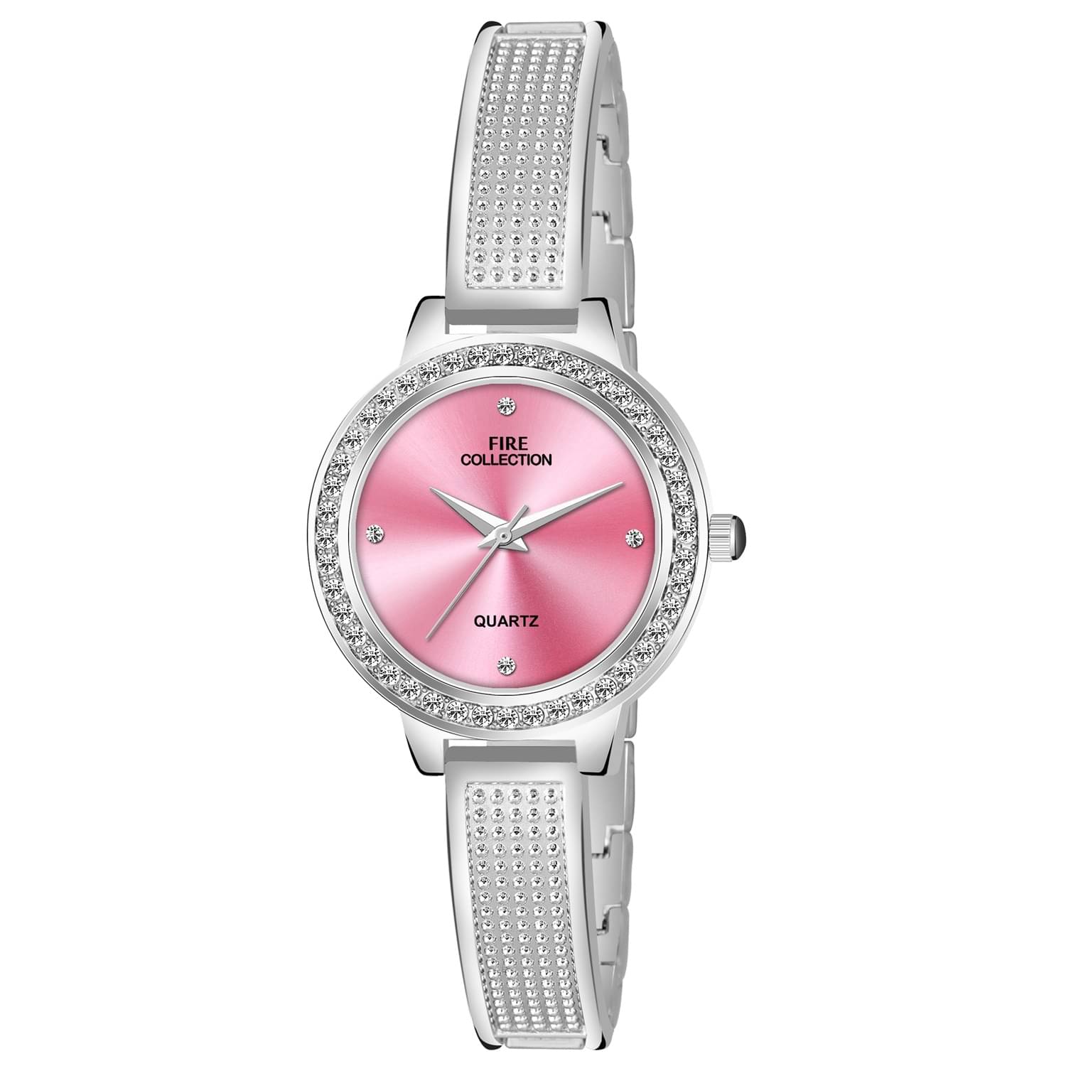     			Fire Collection Silver Stainless Steel Analog Womens Watch