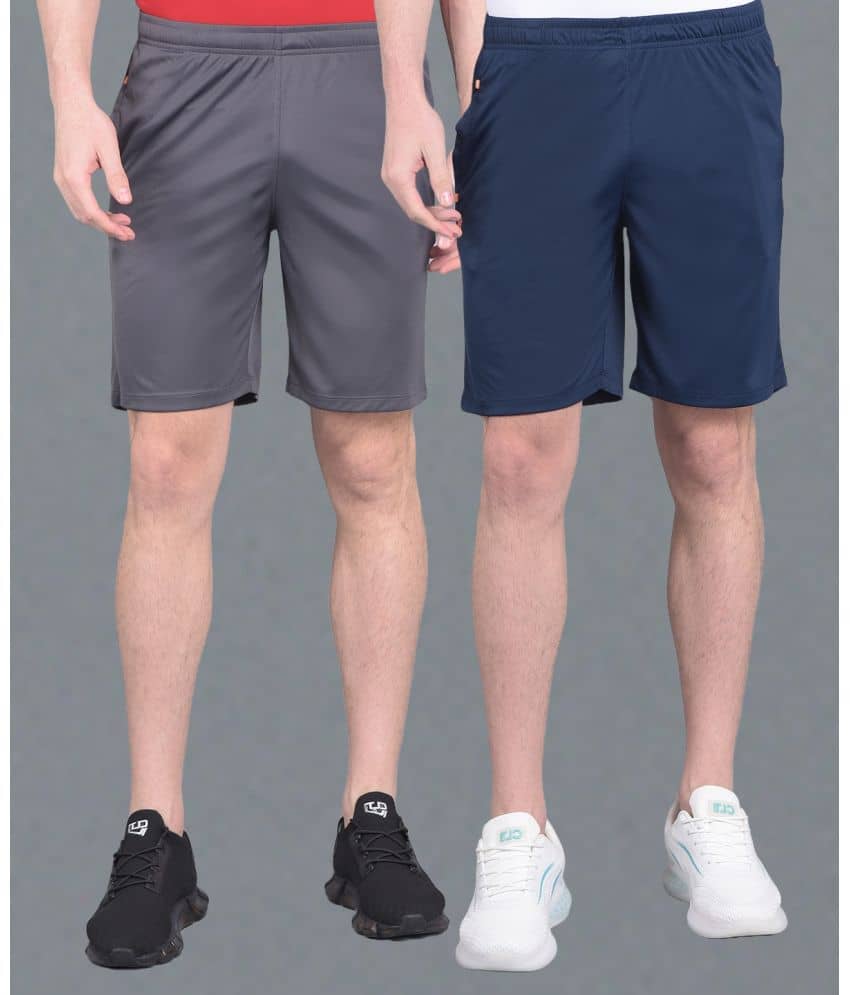 Force NXT Multi Polyester Men's Gym Shorts ( Pack of 2 ) - Shorts | Buy online on ZillyBuy