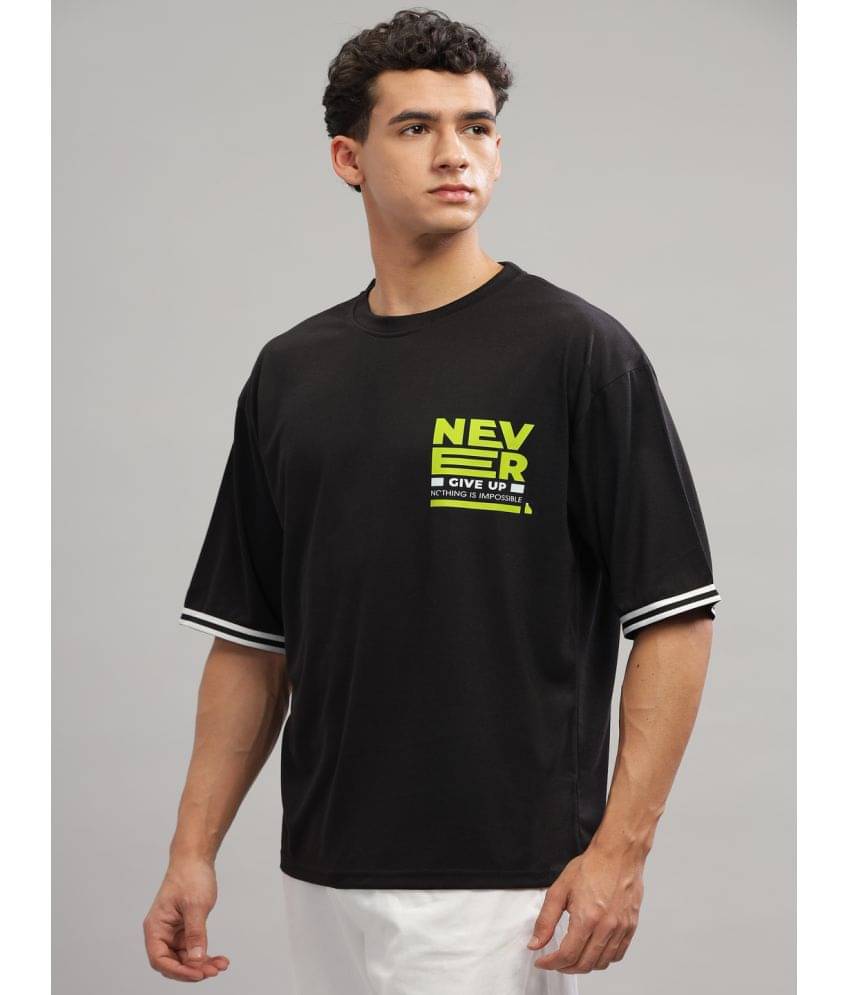     			Gritstones Pack of 1 Cotton Blend Oversized Fit Men's T-Shirt ( Black )