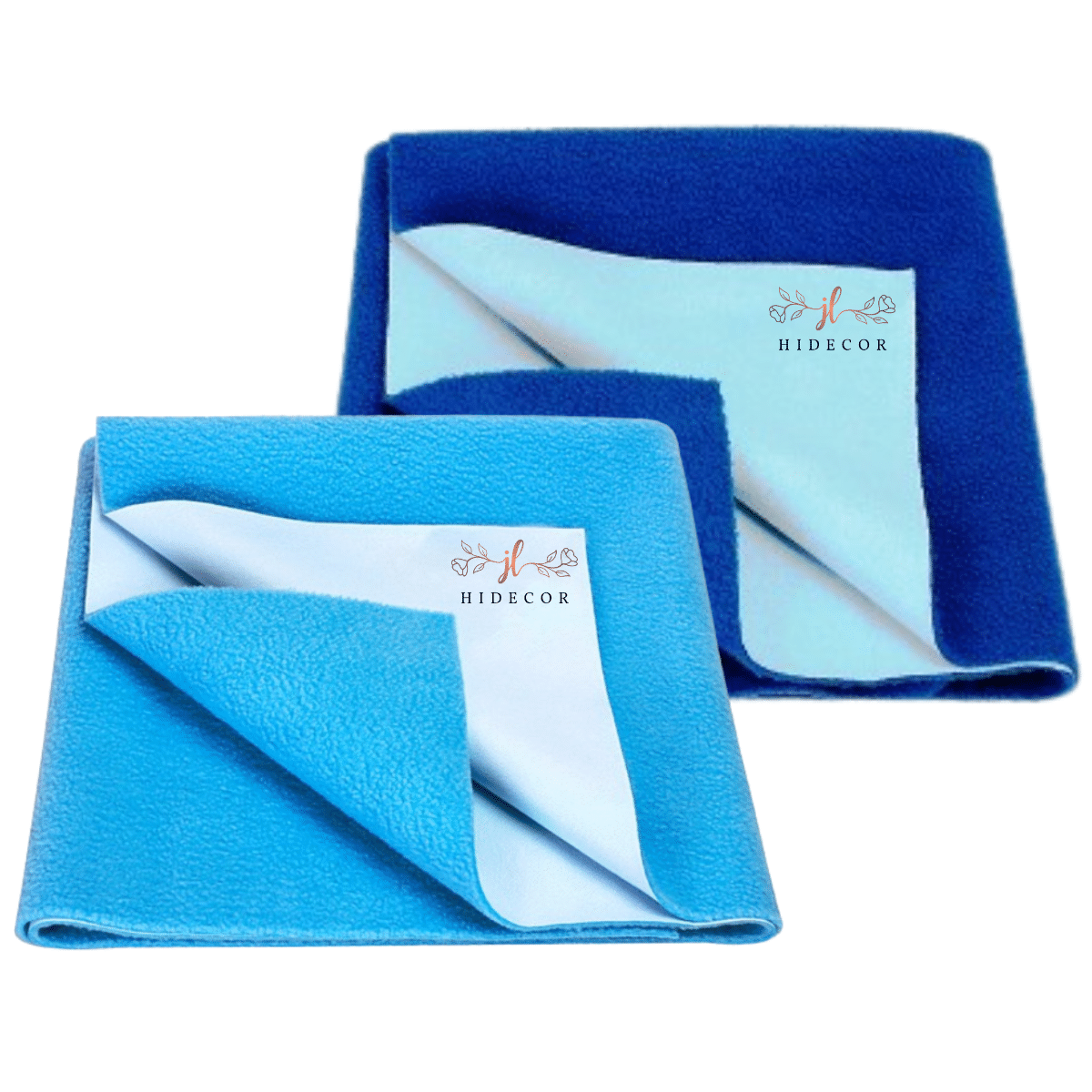     			HIDECOR Blue Laminated Bed Protector Sheet ( Pack of 2 )