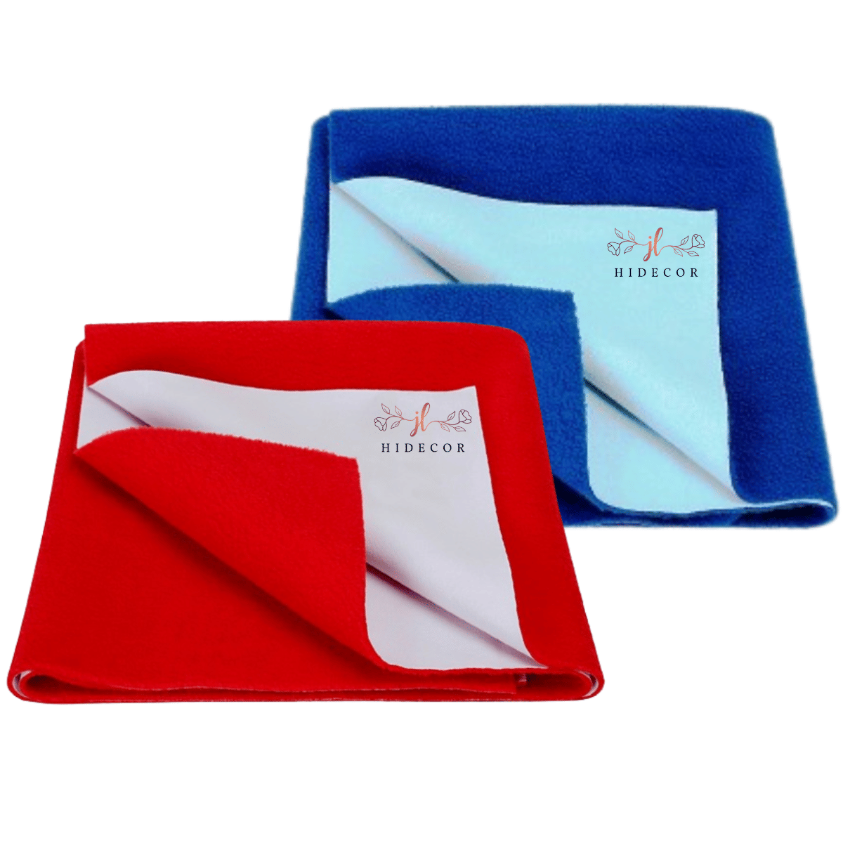 HIDECOR Red Laminated Bed Protector Sheet ( Pack of 2 )
