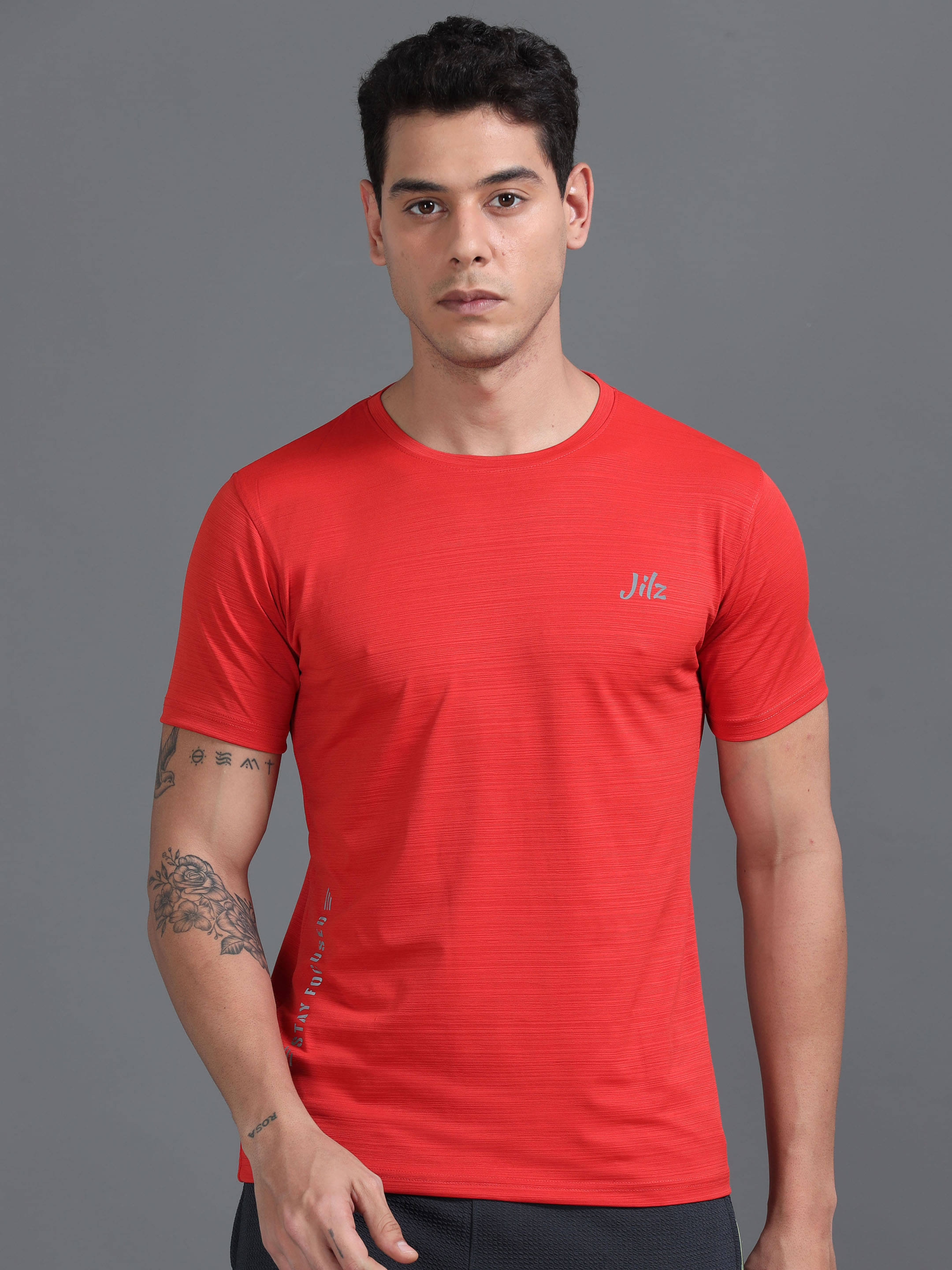     			JILZ Pack of 1 Polyester Regular Fit Men's T-Shirt ( Orange )