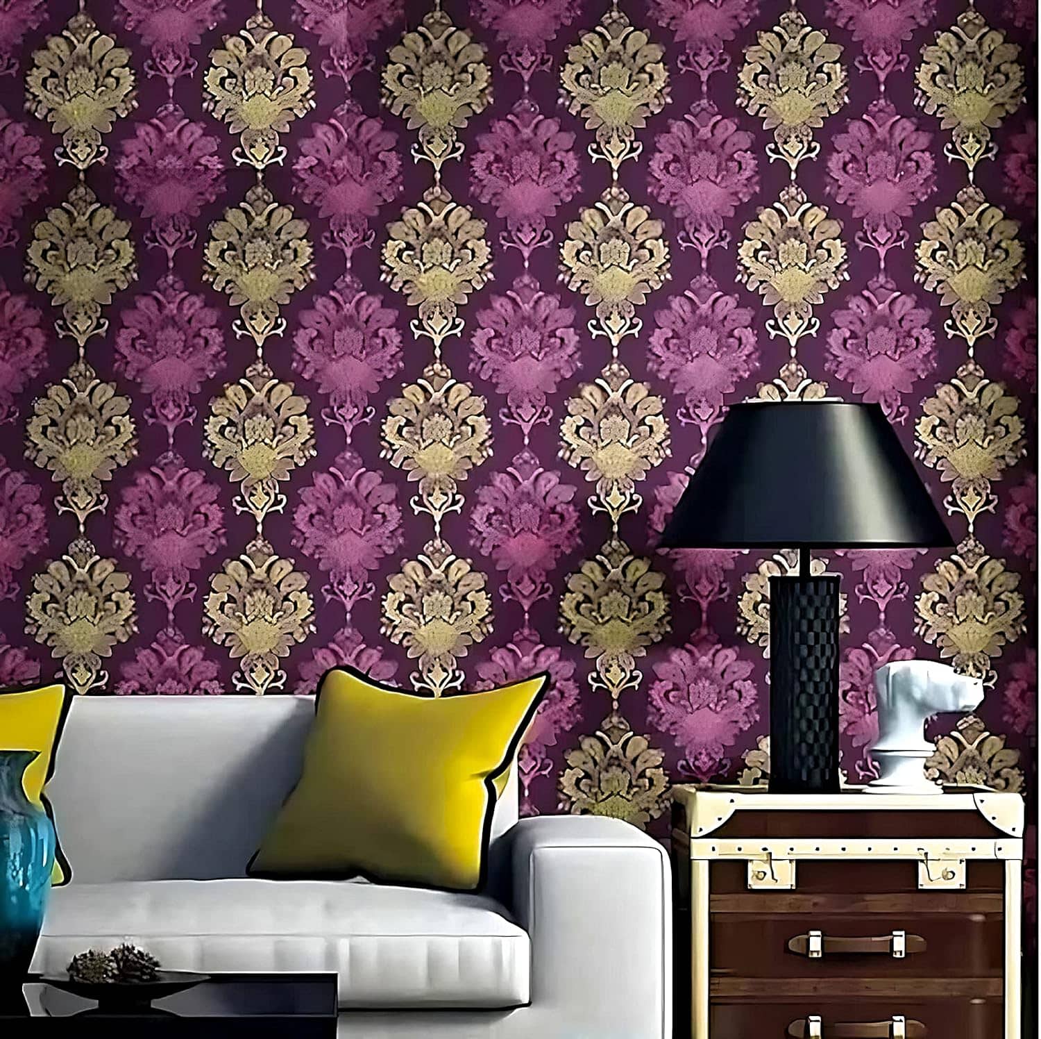 Jaamso Royals Abstract Wallpaper ( 45 x 500 ) cm ( Pack of 1 )