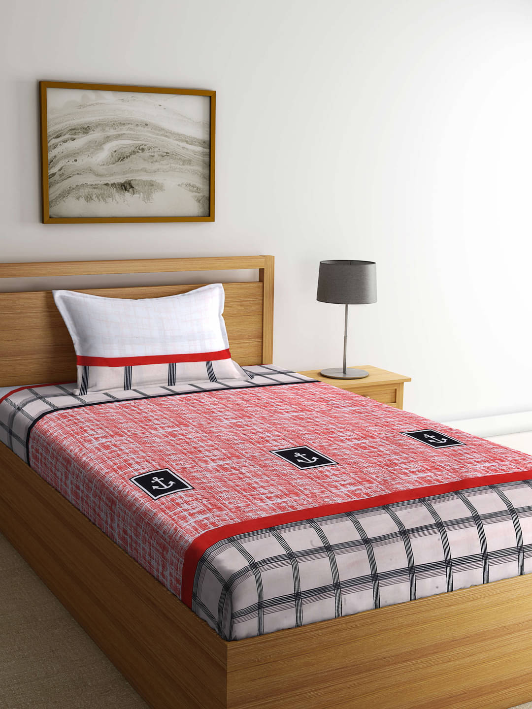 Klotthe Poly Cotton 1 Single Bedsheet with 1 Pillow Cover ( Pink ) Klotthe Poly Cotton 1 Single Bedsheet with 1 Pillow Cover ( Pink )