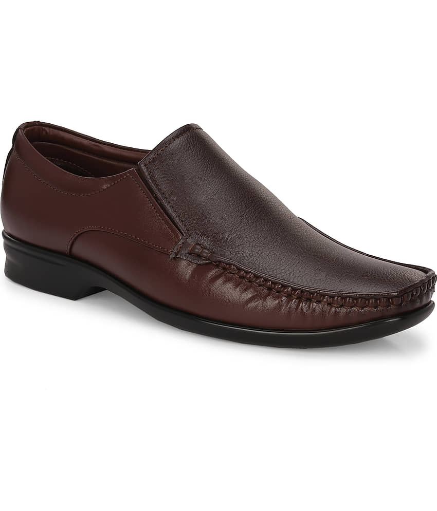 Leeport Brown Men's Slip On Formal Shoes - Formal Shoes | Buy online on ZillyBuy