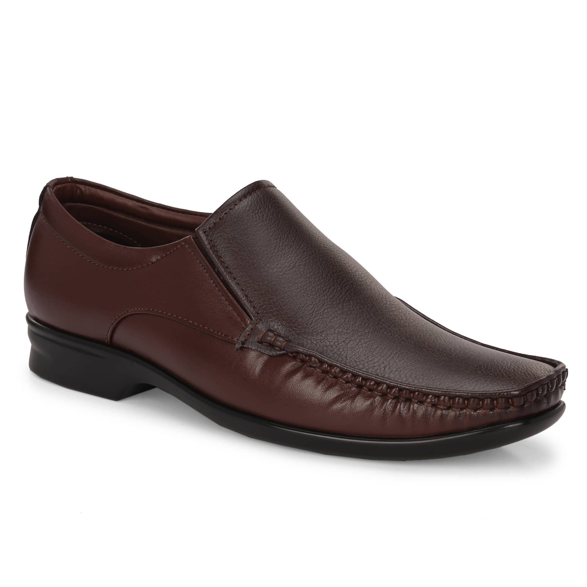     			Leeport Brown Men's Slip On Formal Shoes