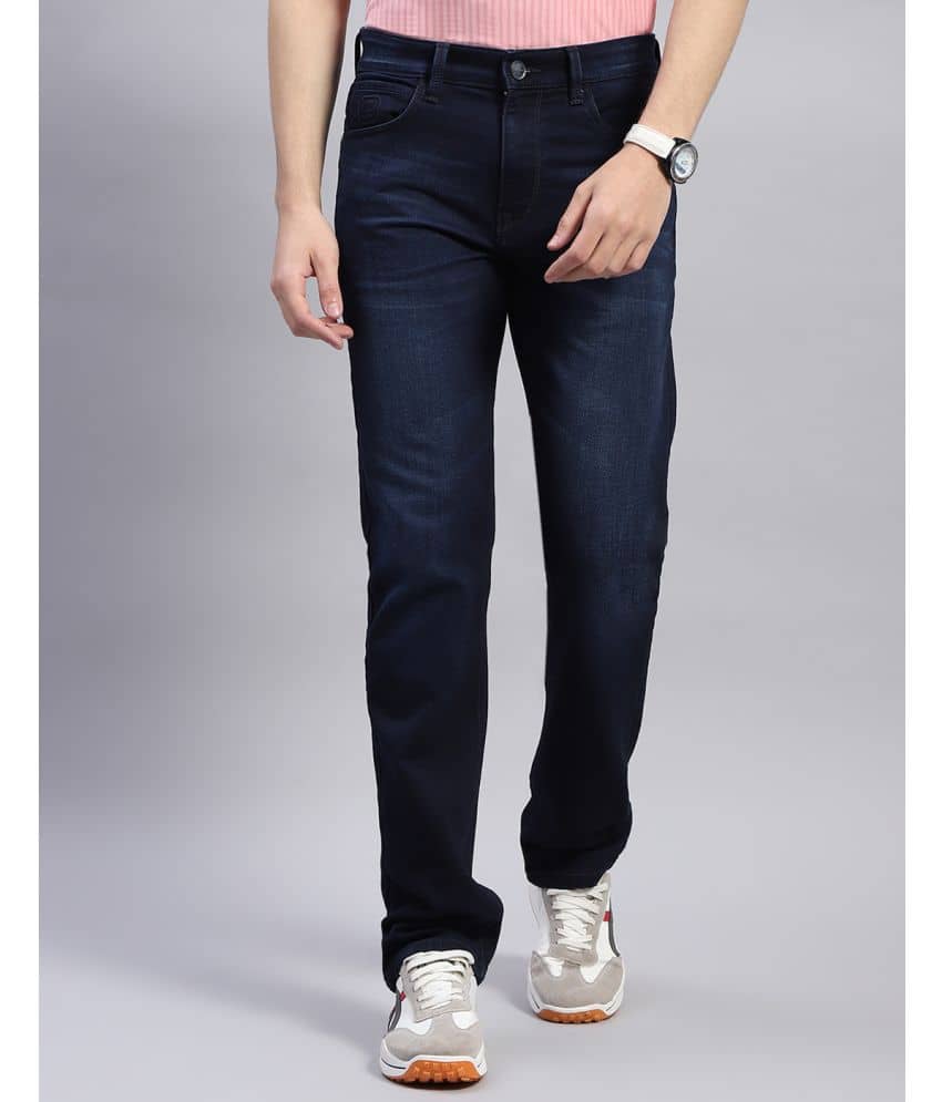 Monte Carlo Straight Dyed Men's Jeans - Blue ( Pack of 1 ) - Jeans | Buy online on ZillyBuy