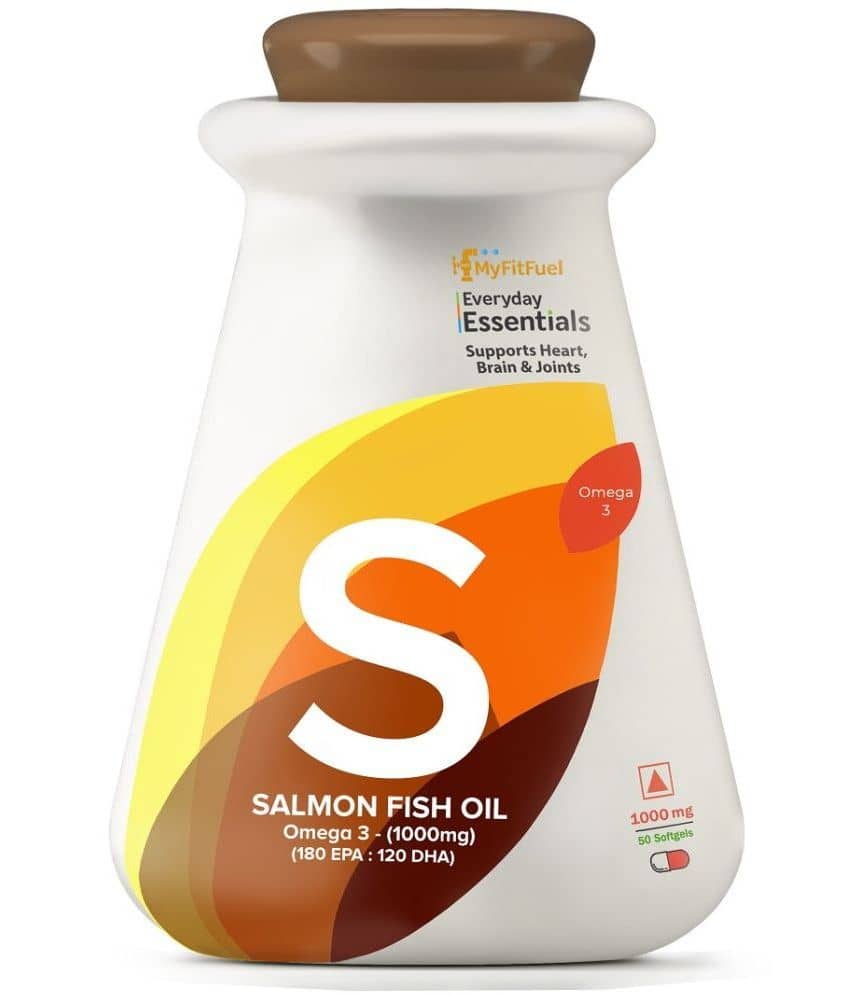 MyFitFuel Salmon Fish Oil 1000mg- 180 EPA 120 DHA Omega Fatty Acids 50 softgels 50 no.s Minerals Softgel