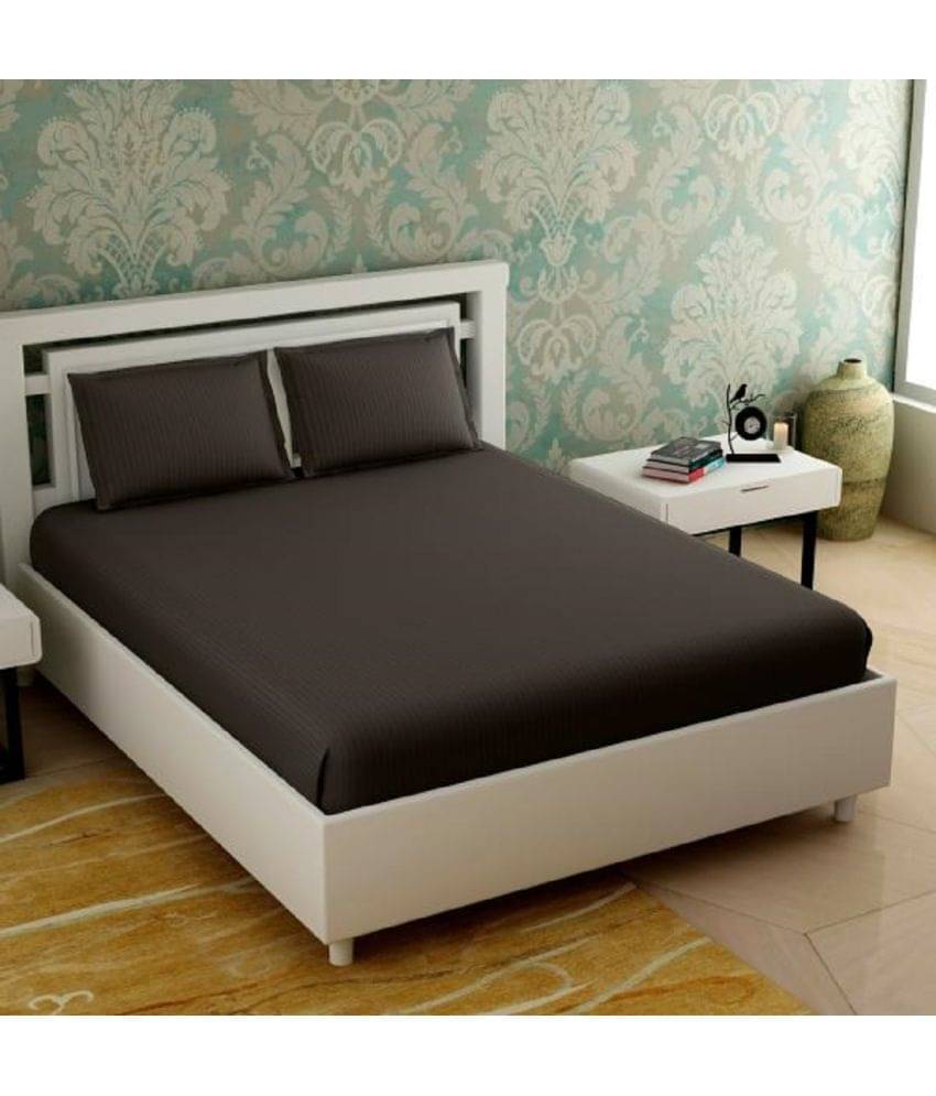 Neekshaa Satin 1 Double Bedsheet with 2 Pillow Covers ( Brown ) Neekshaa Satin 1 Double Bedsheet with 2 Pillow Covers ( Brown )