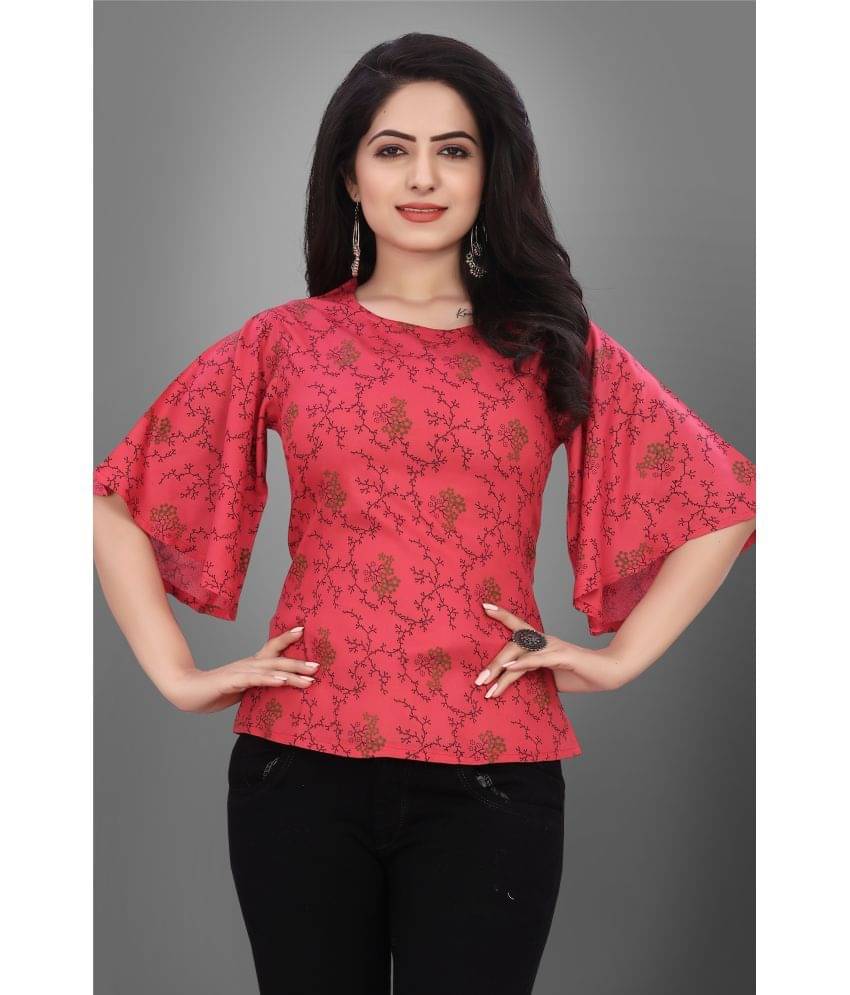     			SUR-T Women's Viscose Regular Top ( Red )