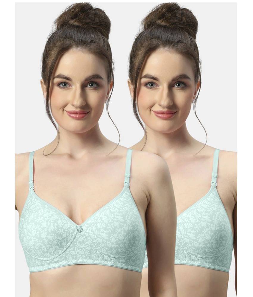 Sonari Pack of 2 Polyester Lightly Padded Women's T-Shirt Bra ( Sea Green ) melodypistapista Sonari Pack of 2 Polyester Lightly Padded Women's T-Shirt Bra ( Sea Green ) melodypistapista