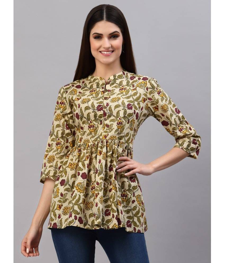 Stylum Women's Cotton A-Line Top ( Beige )     			Stylum Women's Cotton A-Line Top ( Beige )