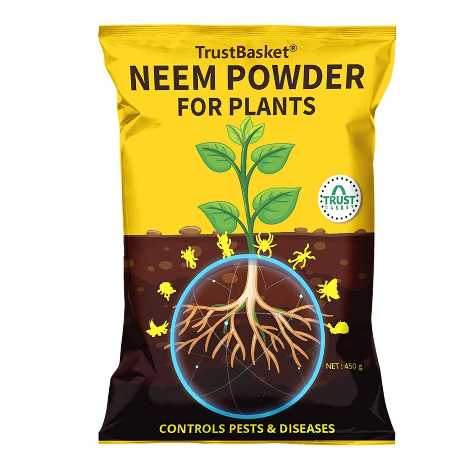     			TrustBasket Neem Cake Powder Organic Fertilizer and Pest Repellent for Plants (450 GMS)