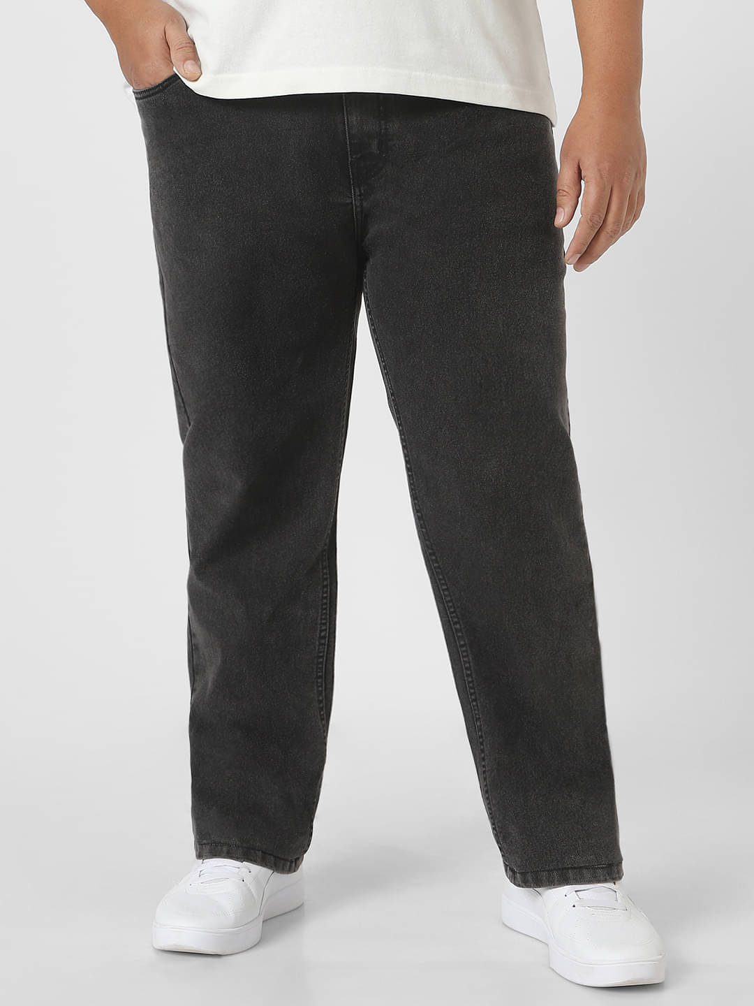     			Urbano Plus Regular Fit Washed Men's Jeans - Black ( Pack of 1 )