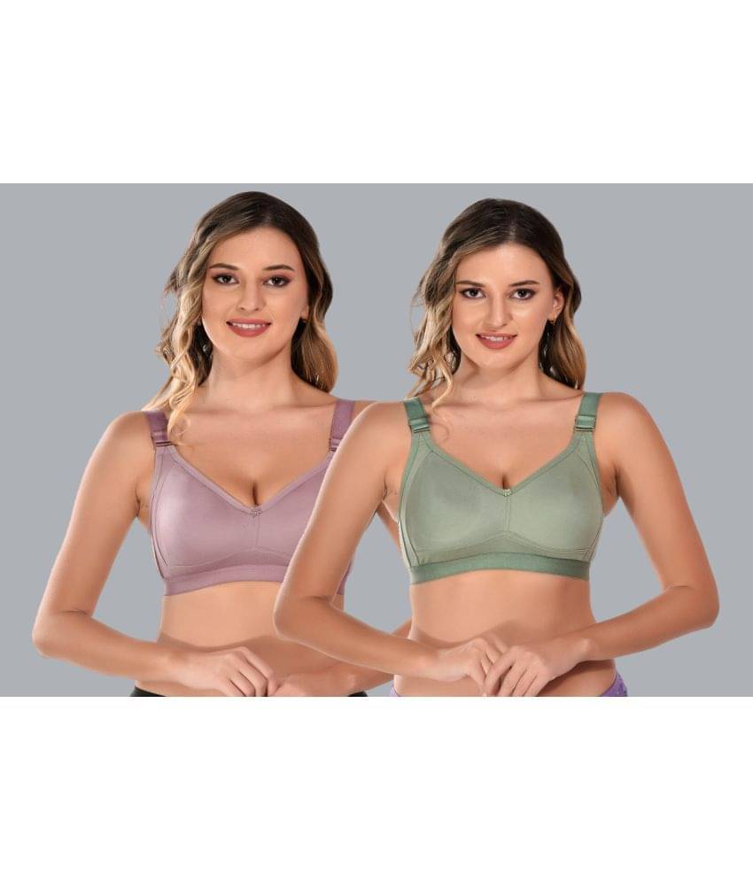     			Viral Girl Pack of 2 Cotton Non Padded Women's T-Shirt Bra ( Green ) VM-DAYNA-ONION-PISTA