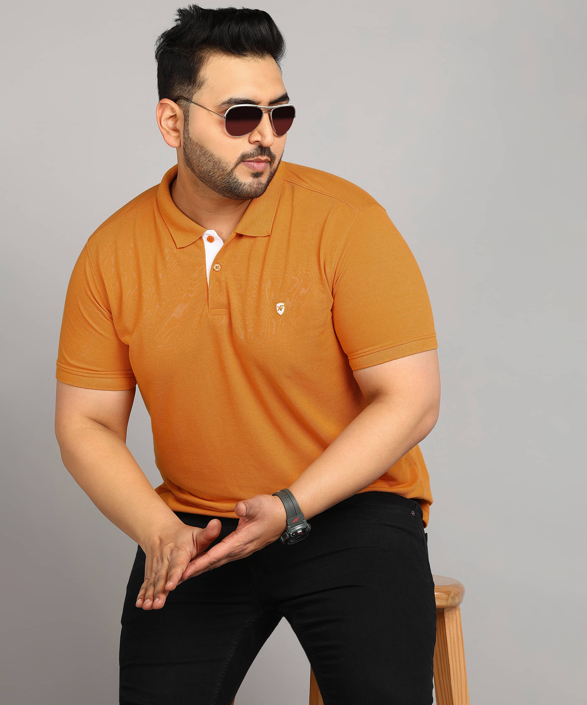 XFOX Pack of 1 Cotton Blend Regular Fit Solid Half Sleeves Men's Polo T Shirt ( Yellow ) XFOX Pack of 1 Cotton Blend Regular Fit Solid Half Sleeves Men's Polo T Shirt ( Yellow )