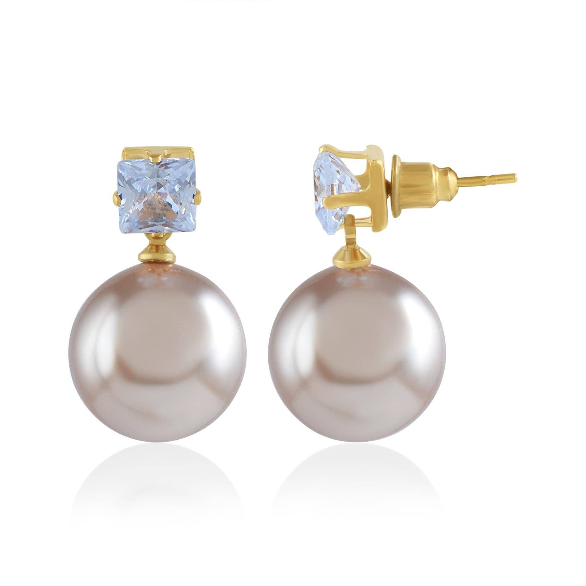     			ADMIER Golden Drop Earrings ( Pack of 1 )