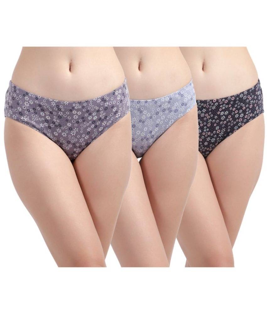 Bruchi Club Pack of 3 Cotton Printed Women's Hipster ( Multi Color ) Panties For Women Bruchi Club Pack of 3 Cotton Printed Women's Hipster ( Multi Color ) Panties For Women