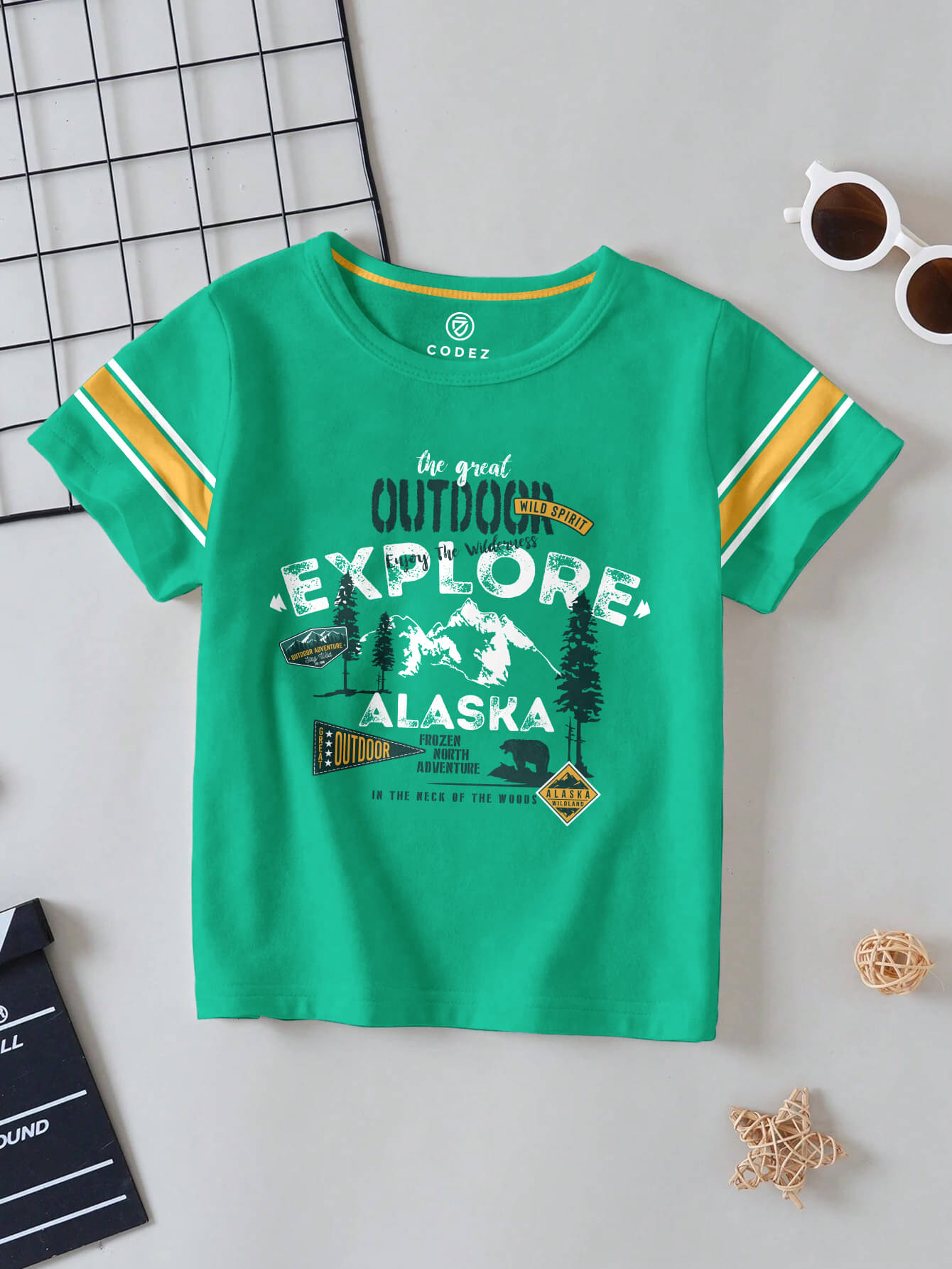     			CODEZ Pack of 1 Boys Cotton Blend T-Shirt ( Green )