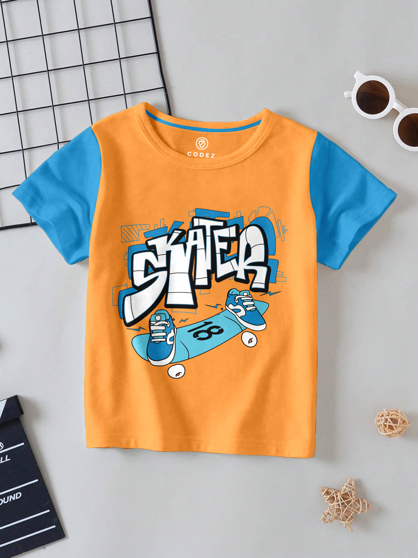 CODEZ Pack of 2 Boys Cotton Blend T-Shirt ( Orange )