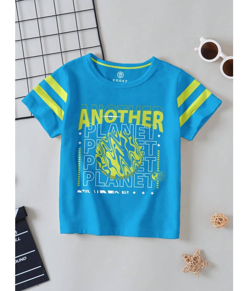 CODEZ Pack of 1 Boys Cotton Blend T-Shirt ( Royal Blue )