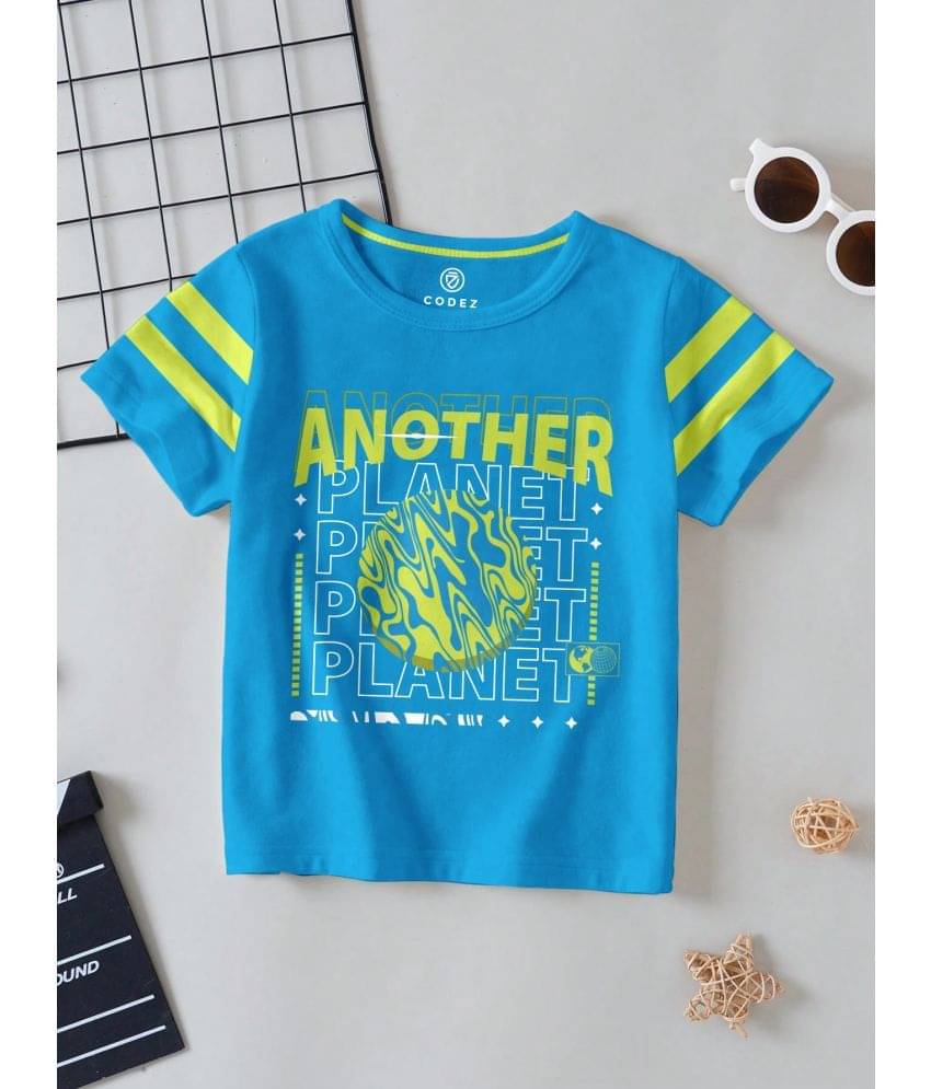    			CODEZ Pack of 1 Boys Cotton Blend T-Shirt ( Royal Blue )