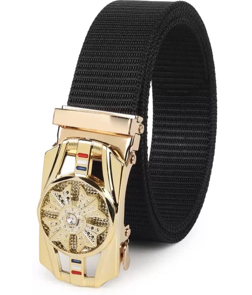 Clock21 - Black Nylon Men's Casual Belt ( Pack of 1 )