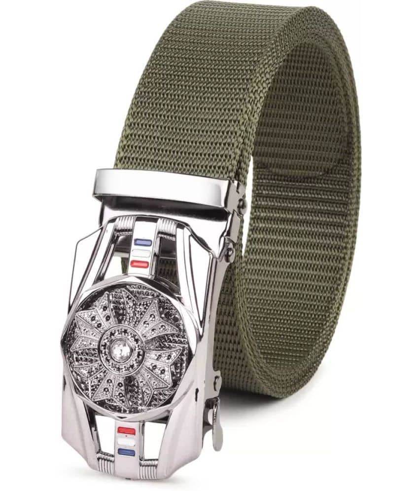 Clock21 - Green Nylon Men's Formal Belt ( Pack of 1 )
