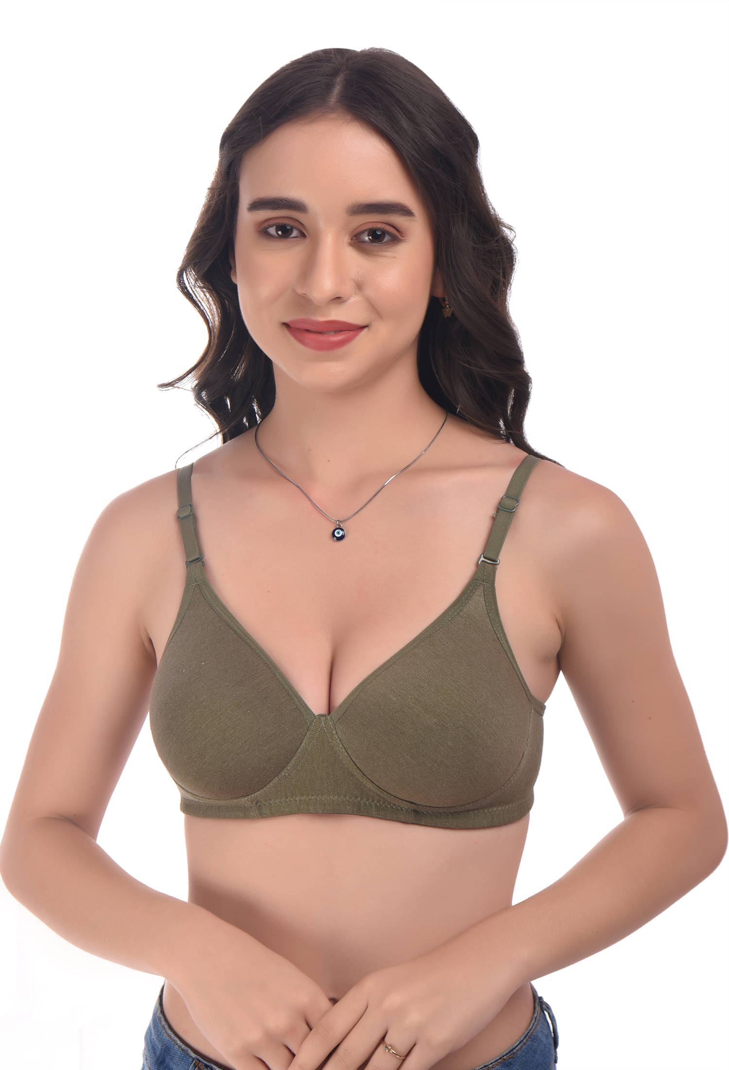     			Elina Cotton Lightly Padded Women's T-Shirt Bra ( Camel ) RM-PUSHUP-MIL-MEHNDI