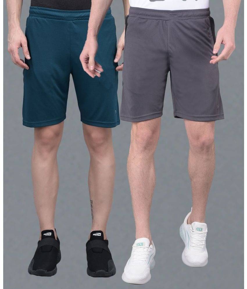 Force NXT Multi Polyester Men's Gym Shorts ( Pack of 2 ) Force NXT Multi Polyester Men's Gym Shorts ( Pack of 2 )