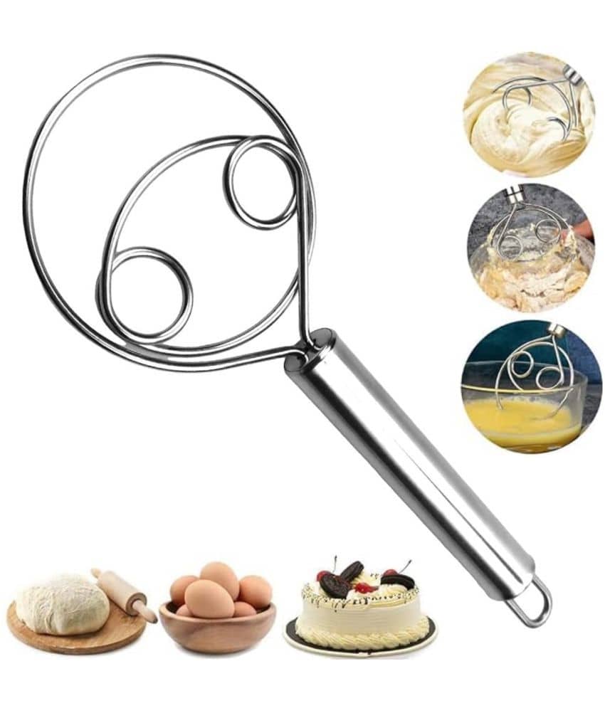GKBOSS Silver Stainless Steel 1 Dough Mixer with Hanging Hole Durable ( Set of 1 )