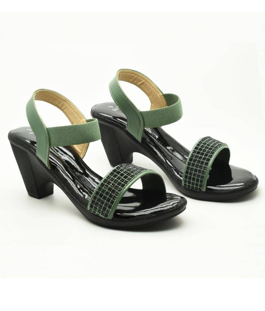     			IndiForce Black Women's Sandal Heels