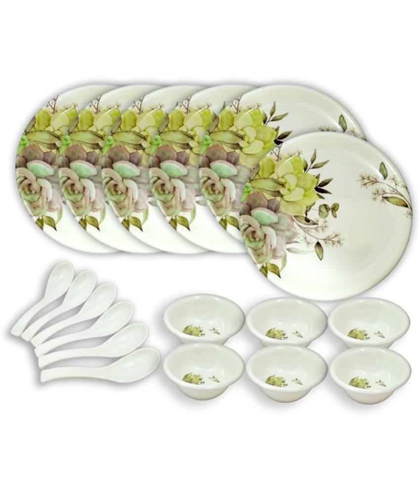 Inpro Melamine Dinner Set Off White Melamine Dinner Set ( Pack of 18 ) Inpro Melamine Dinner Set Off White Melamine Dinner Set ( Pack of 18 )