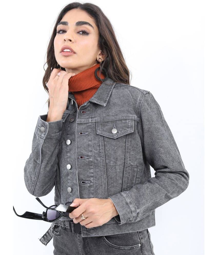     			Ketch - Cotton Blend Grey Denim Jacket Pack of 1