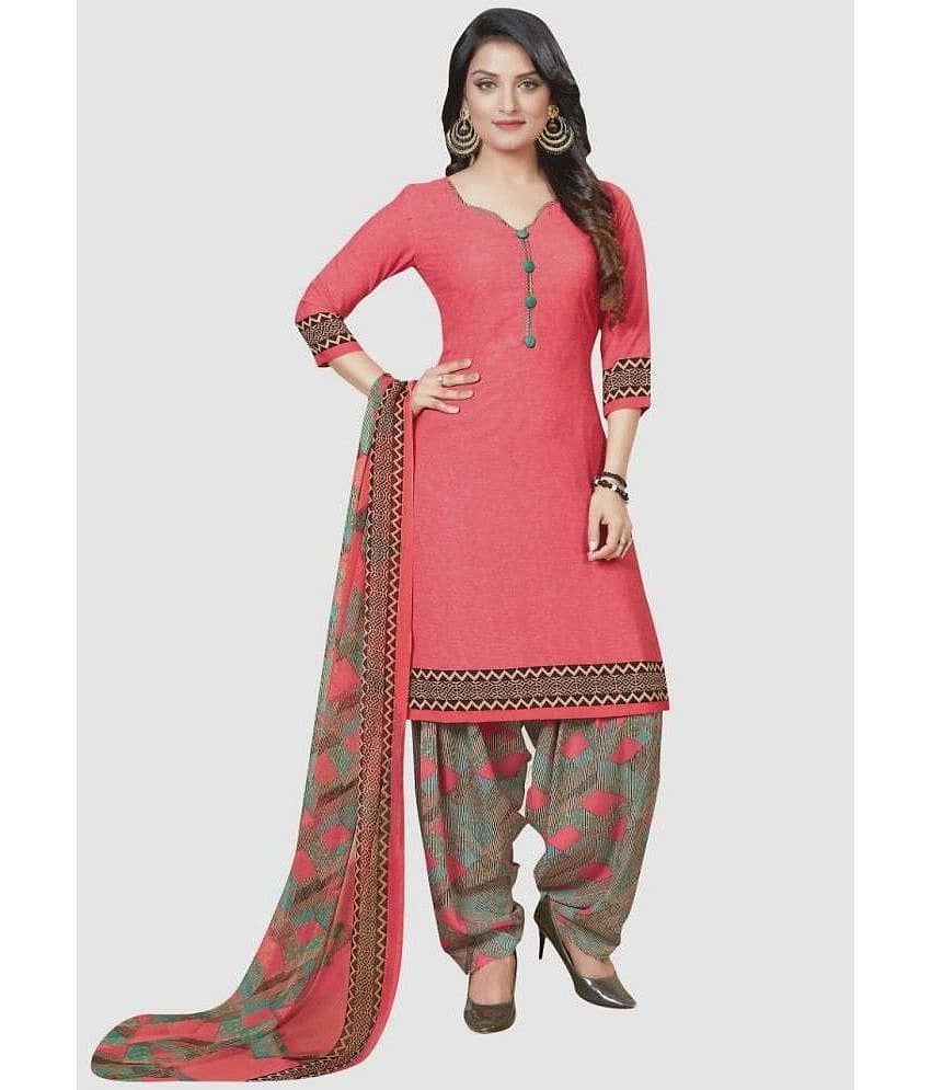Kkrish Unstitched Crepe Self Design Dress Material - Pink ( Pack of 1 ) - Unstitched Fabrics | Buy online on ZillyBuy