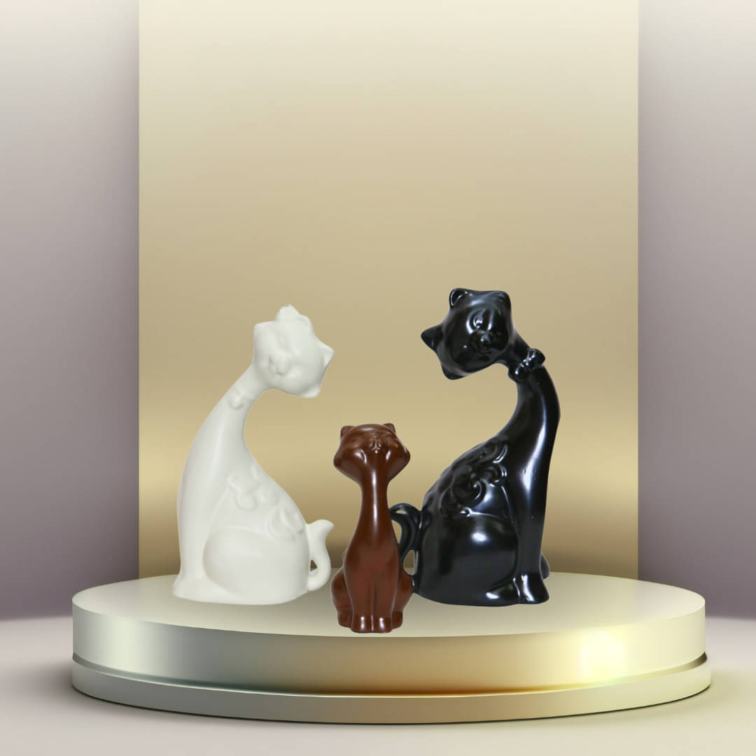    			Miss Peach Animal Showpiece 22 cm - Pack of 3