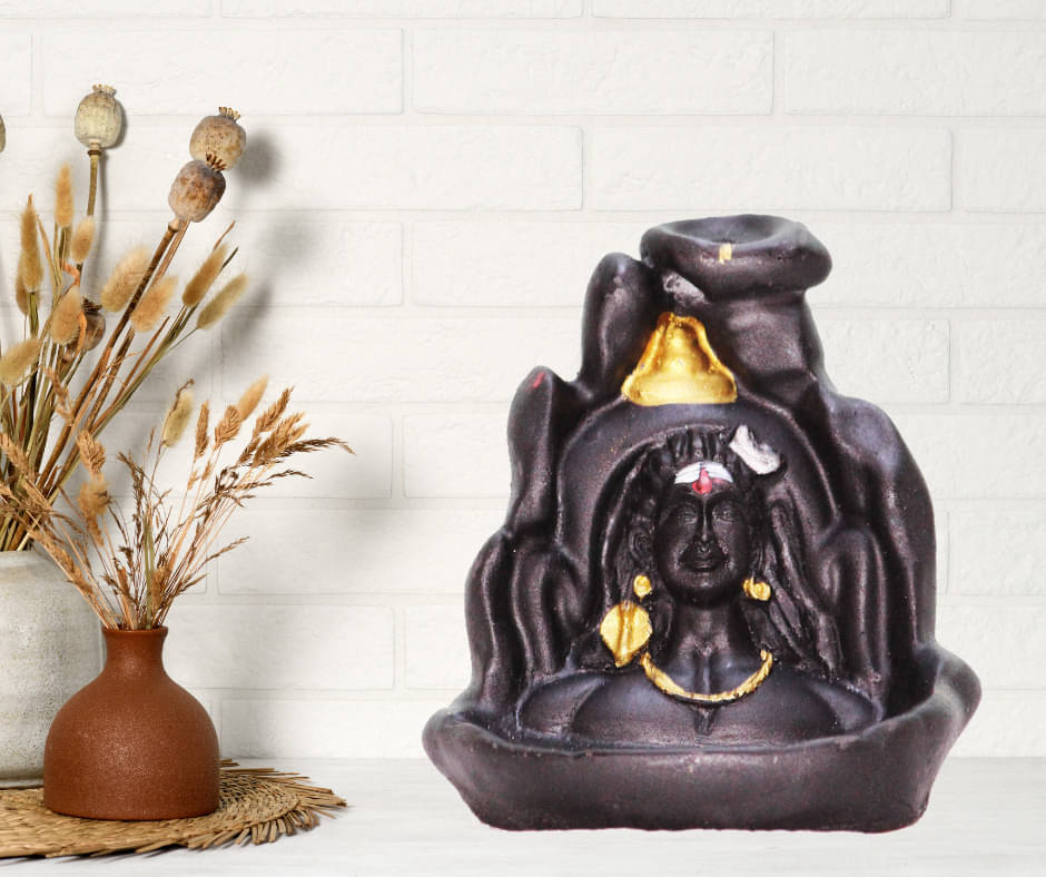     			Miss Peach BackFlow Shiva Showpiece 9.3 cm - Pack of 1