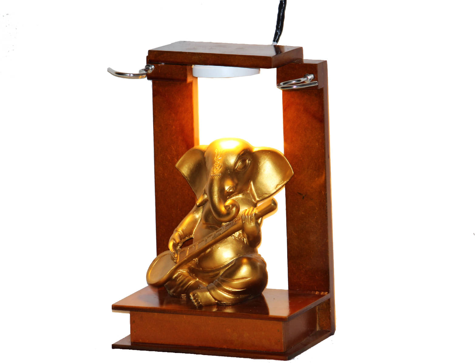 Miss Peach Palm Ganesha Showpiece 27 cm - Pack of 1     			Miss Peach Palm Ganesha Showpiece 27 cm - Pack of 1