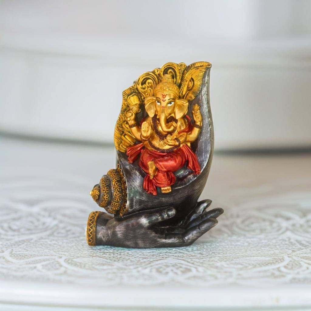 Miss Peach Palm Ganesha Showpiece 22.5 cm - Pack of 1 Miss Peach Palm Ganesha Showpiece 22.5 cm - Pack of 1