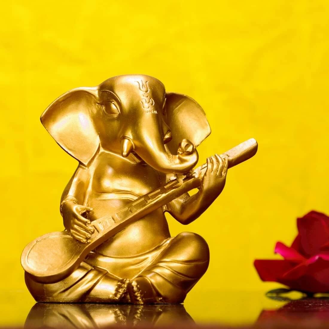 Miss Peach Palm Ganesha Showpiece 15.24 cm - Pack of 1 Miss Peach Palm Ganesha Showpiece 15.24 cm - Pack of 1