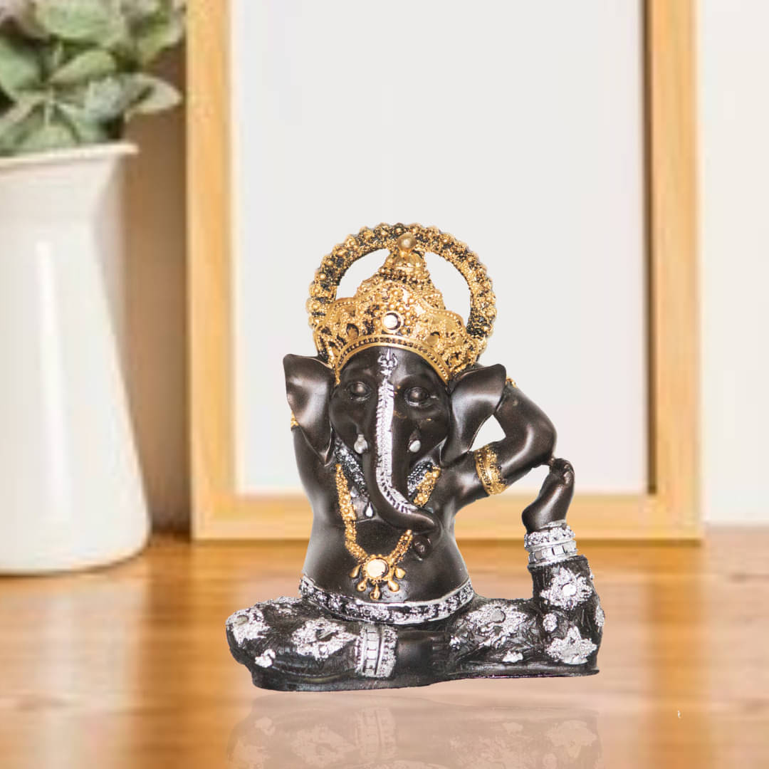 Miss Peach Palm Ganesha Showpiece 21 cm - Pack of 1 Miss Peach Palm Ganesha Showpiece 21 cm - Pack of 1
