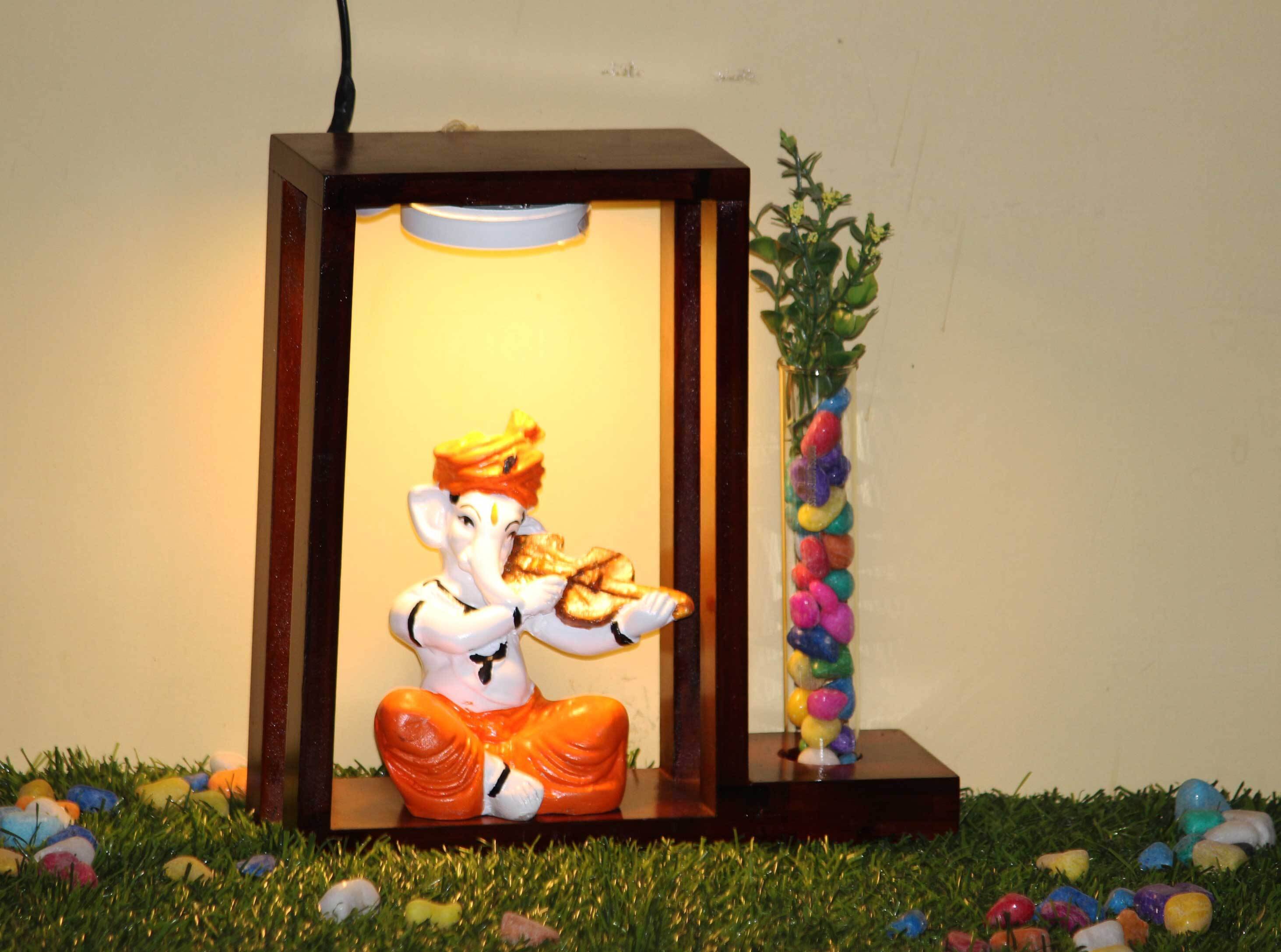     			Miss Peach Palm Ganesha Showpiece 23 cm - Pack of 1